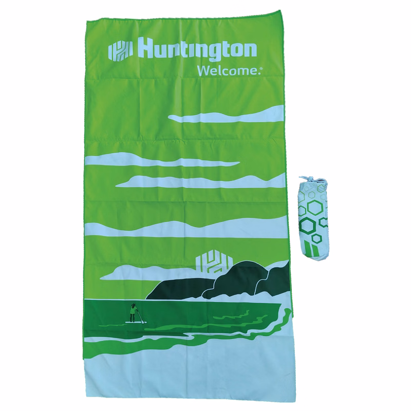 Digital Full Color Beach Towel with Drawstring Bag