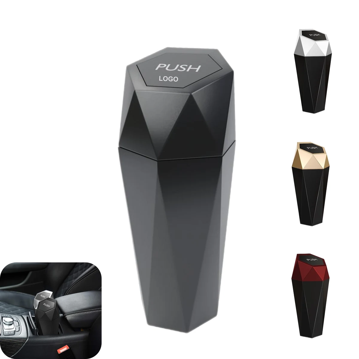 Mini Car Trash Can with Lid (direct import) 1