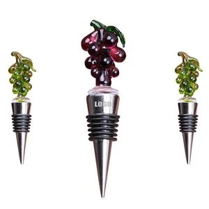 Elegant Crystal Grape Wine Cork Bottle Stopper 1