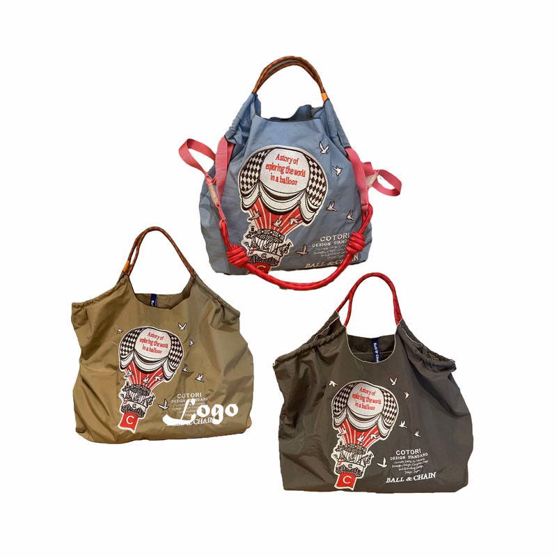 Embroidered Balloon Tote Bag