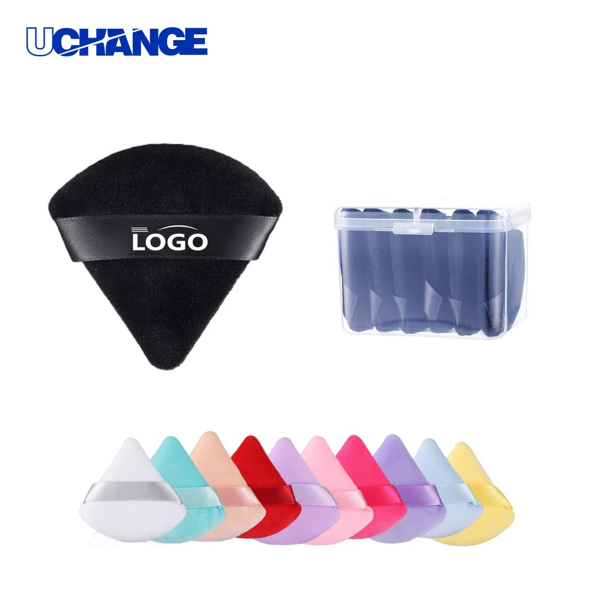 Triangle Velour Makeup Puff Set 1