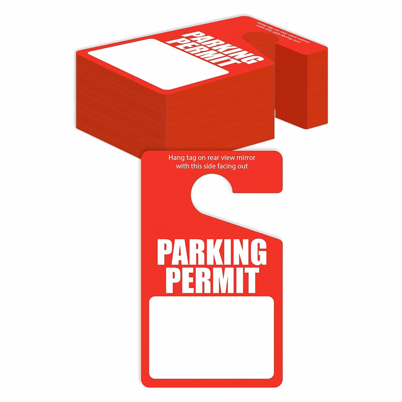Parking Permit Hang Tags