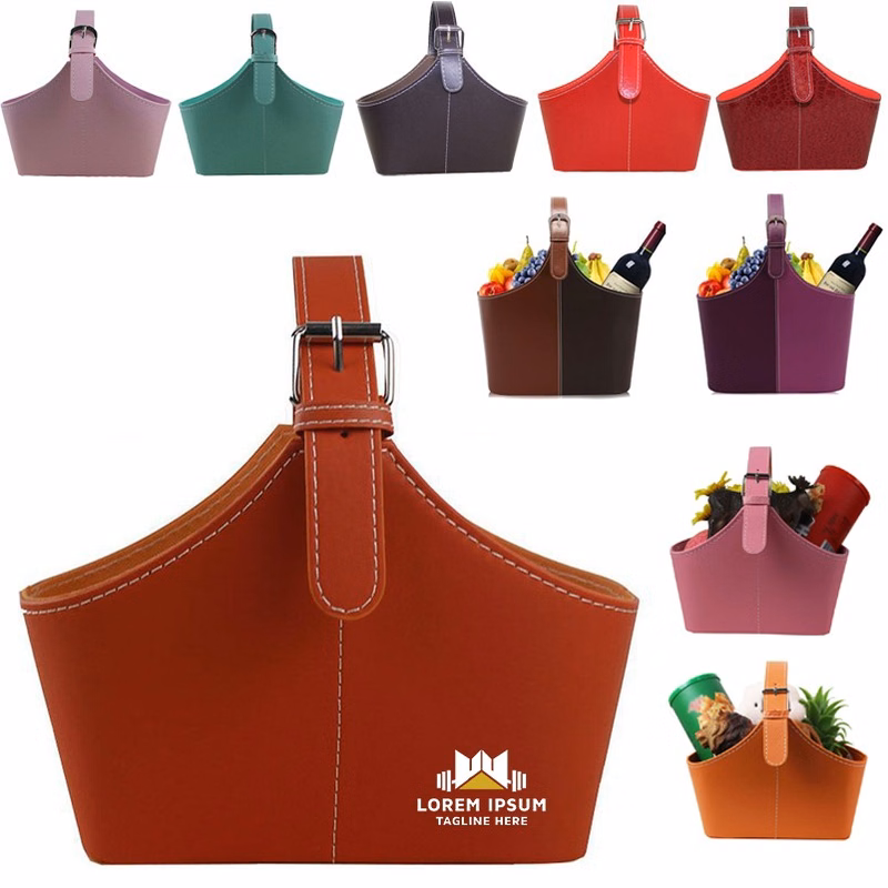 Leather Gift Basket