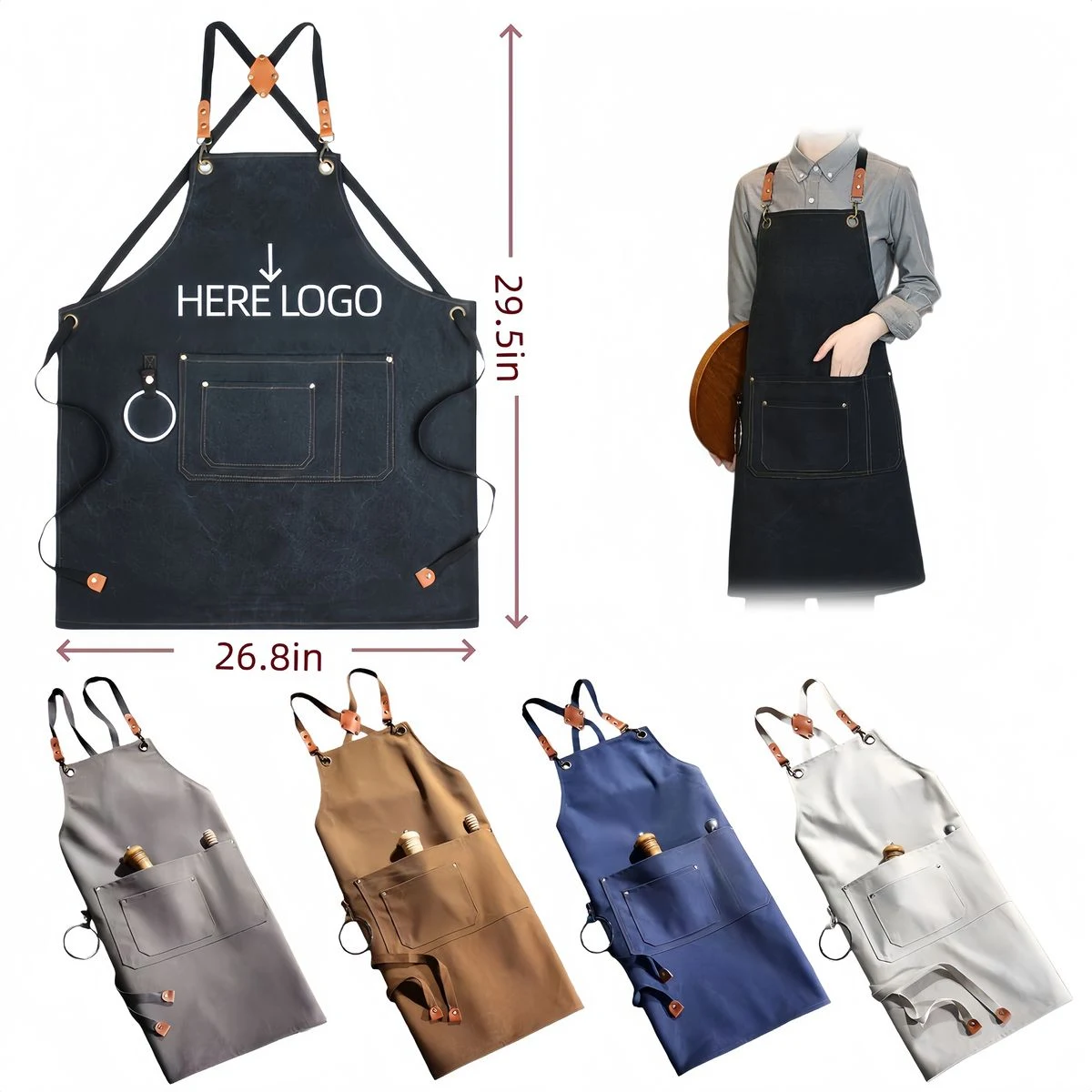 Stain Resistant Adult Canvas Apron 1