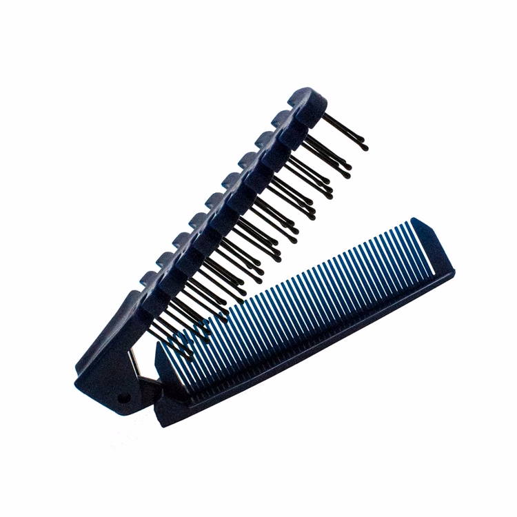 Folding Plastic Comb & Brush Combination