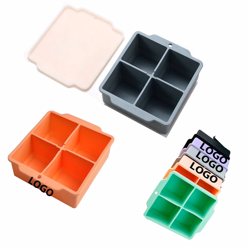 4 Cavity Silicone Ice Cube Mold