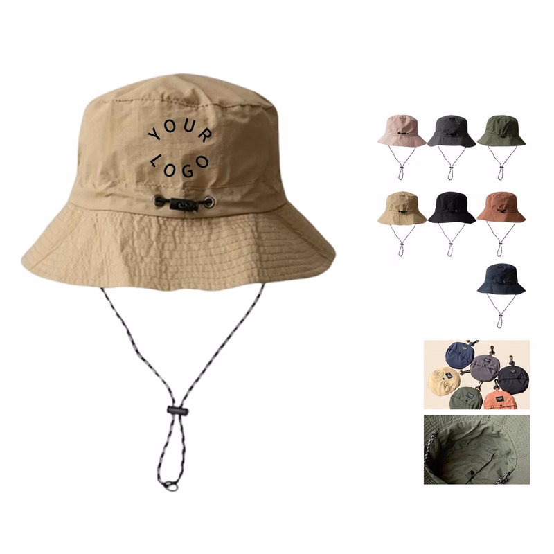 Foldable Polyester Fishermans Hat with Adjustable Fit