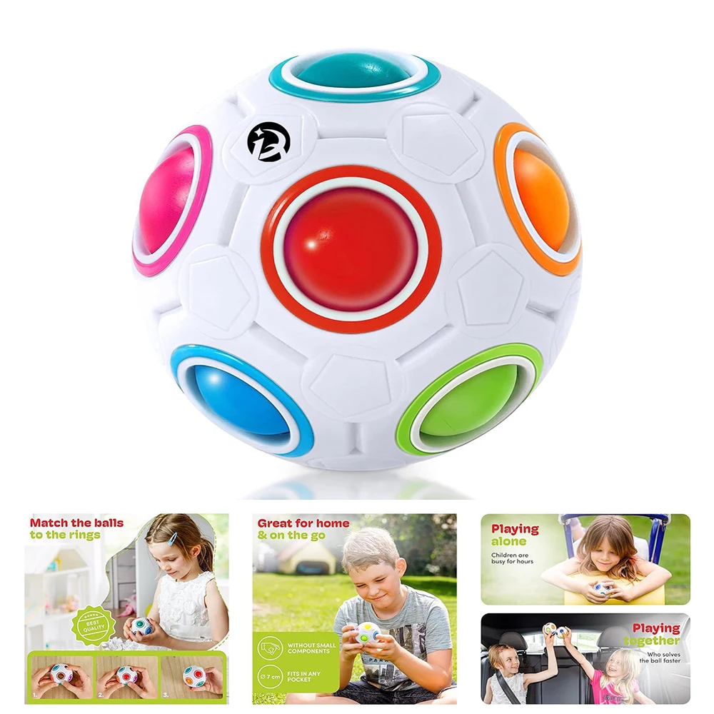 Press TheRainbow Ball Cube Toy 1