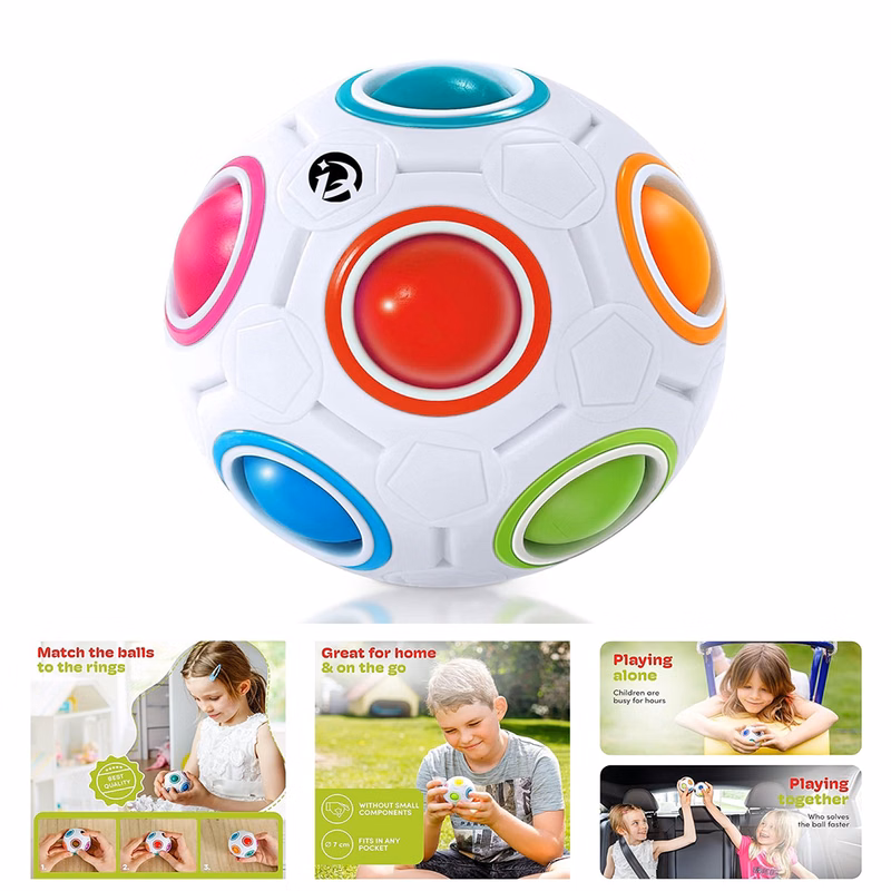Press TheRainbow Ball Cube Toy