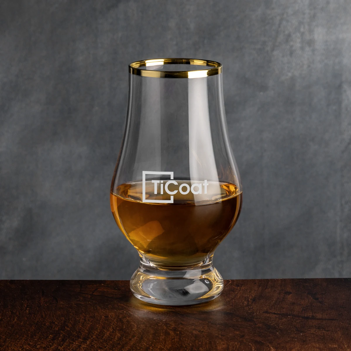 Lismore Gold Rim Whiskey Taster - Deep Etch 1