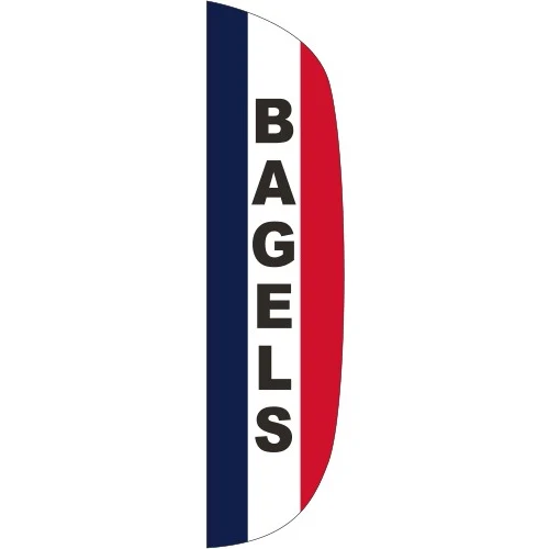 "BAGELS" 3' x 15' Message Flutter Flag 1