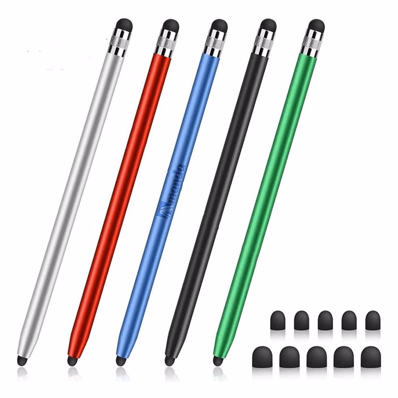 2 Head Rubber Stylus Metal Pen
