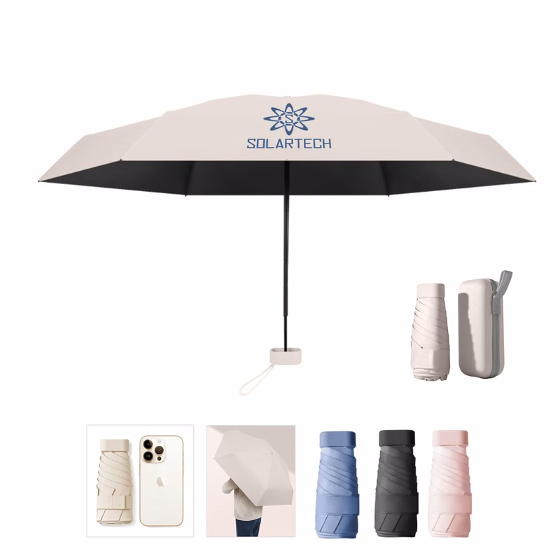 Mini Folding Travel Umbrella with Case - Ocean