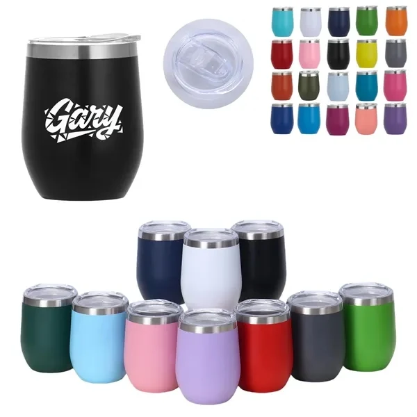 Custom 12 oz Double Wall Vacuum Insulated Tumbler with Straw Lid — Versatile Drinkware Gift 1