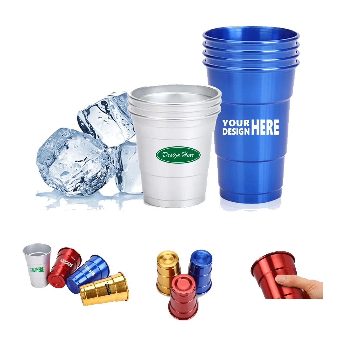 MOQ50 Reusable 16 Oz Recyclable Stadium Aluminum Cup 1