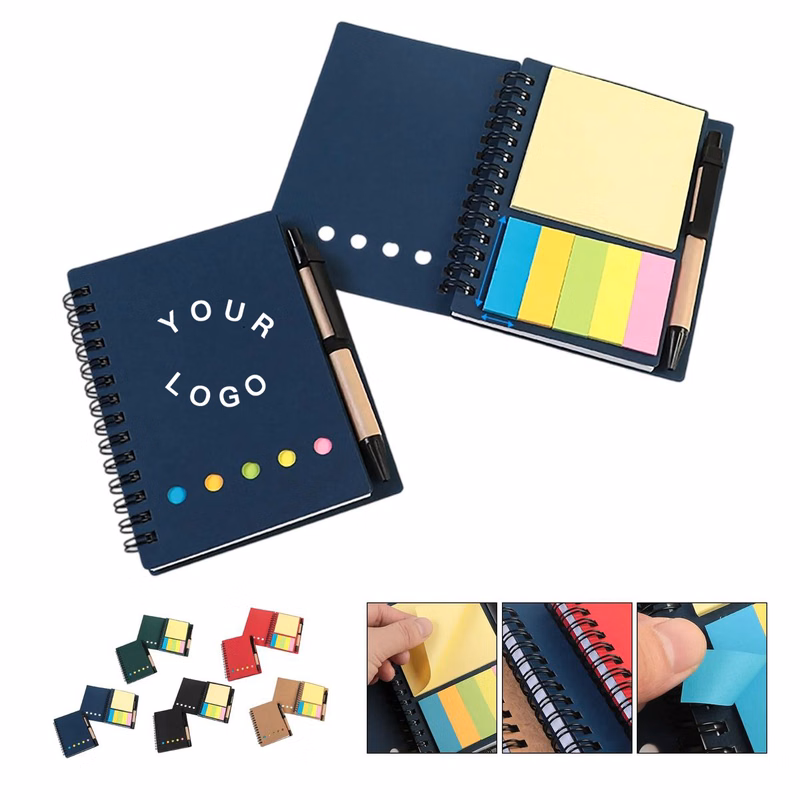 Mini Sticky Note Book with Pen Holder