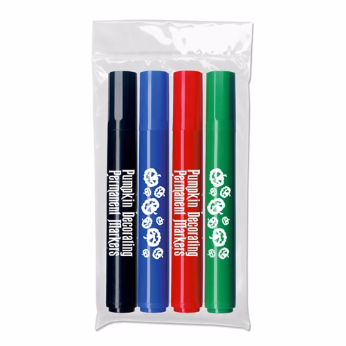 Pumpkin Decorating Permanent Markers -4 Pack - USA Union Made