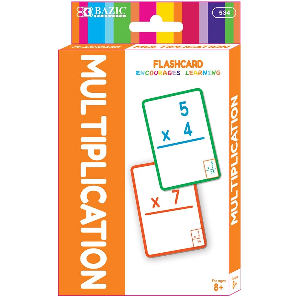 Multiplication Flashcards - 24 Cards/Pack 1