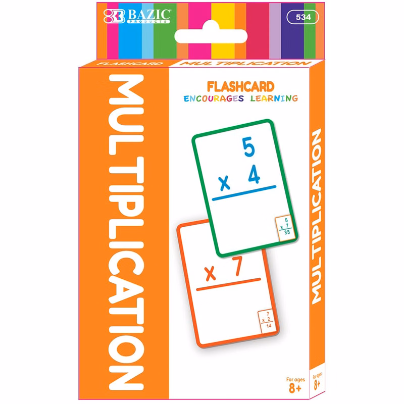 Multiplication Flashcards - 24 Cards/Pack