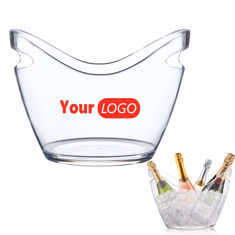 8Liter Clear Acrylic Ice Bucket With Easy Carry Handle