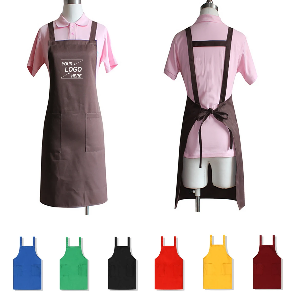 Customizable Full-Length Kitchen Apron for Cooking and Baking 1