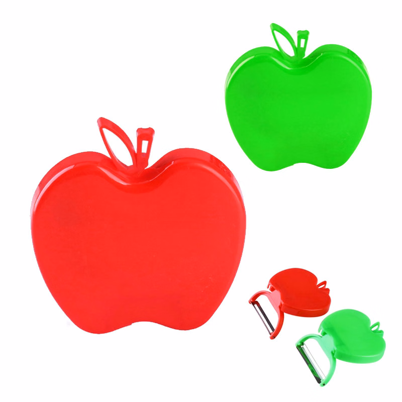 Plastic and stainless steelApple Shaped Fruit Peeler