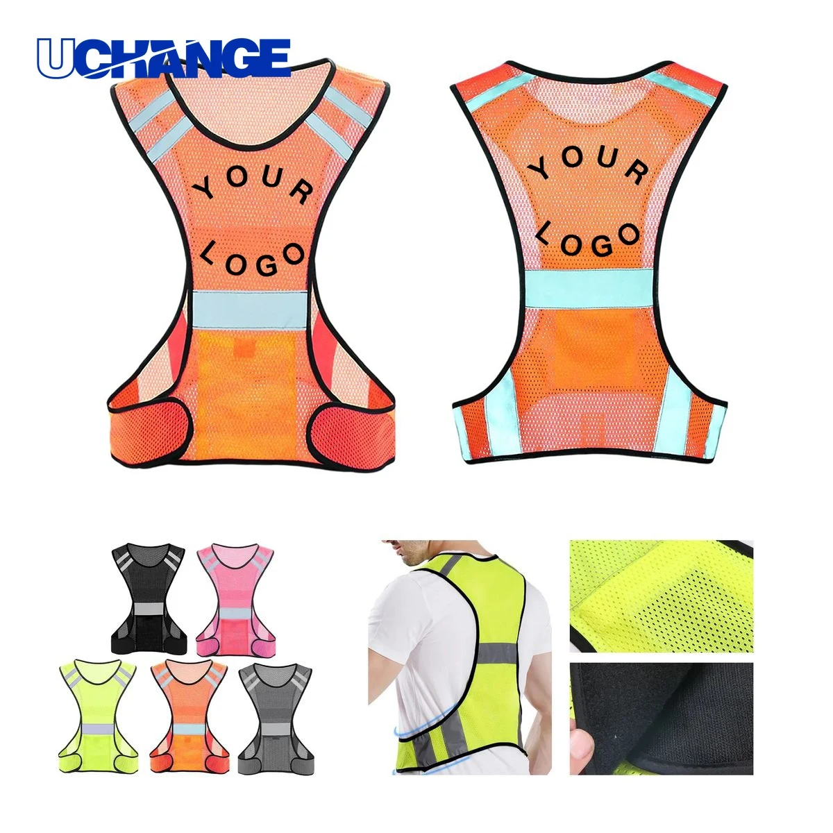 Reflective Safety Vest 22" High Visibility Gear for Work Use 1