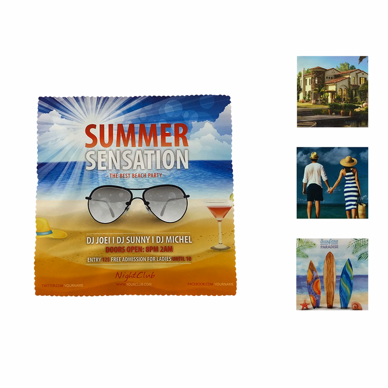 Sublimated Microfiber Cleaning Cloth