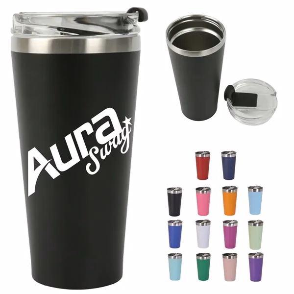 Custom 20oz Stainless Steel Insulated Tumbler with Built-In Bottle Opener — Drinkware