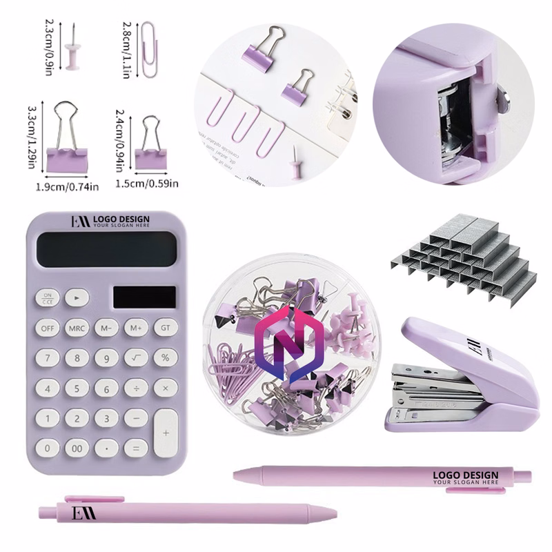 Pastel Purple Office Supply Set