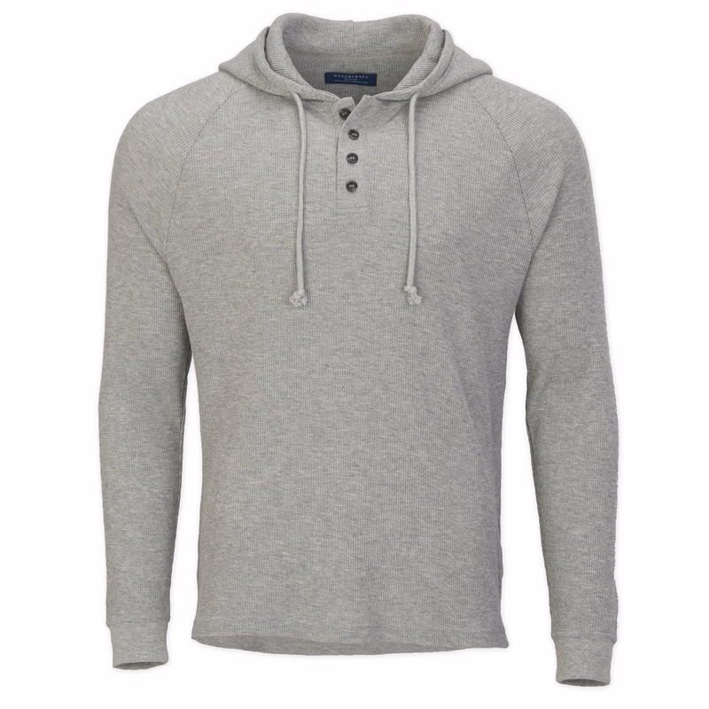 BOXERCRAFT MEN'S WAFFLE KNIT PULLOVER HOODIE