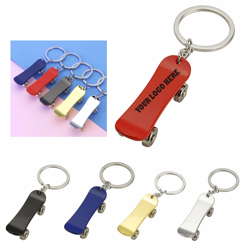 MOQ50 Unique Skateboard Keychain Business Gifts