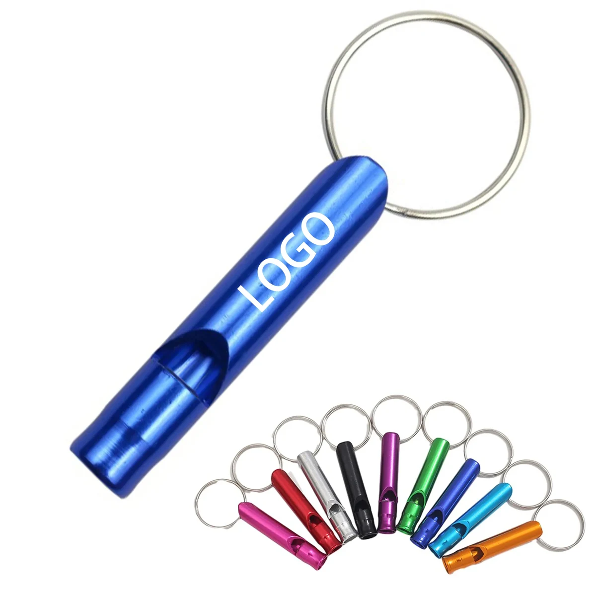 Aluminum Survival Whistle Keychain 1