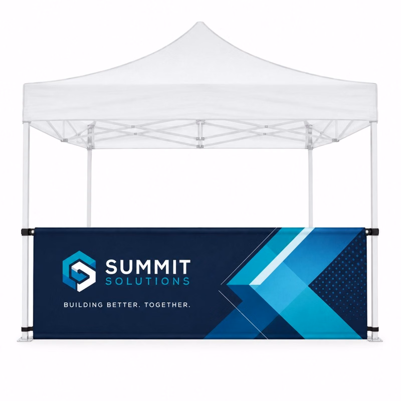 24 Hr Express Ship - Half Side Wall for 10x10 Tent Kit, Sublimated, Single Sided Print