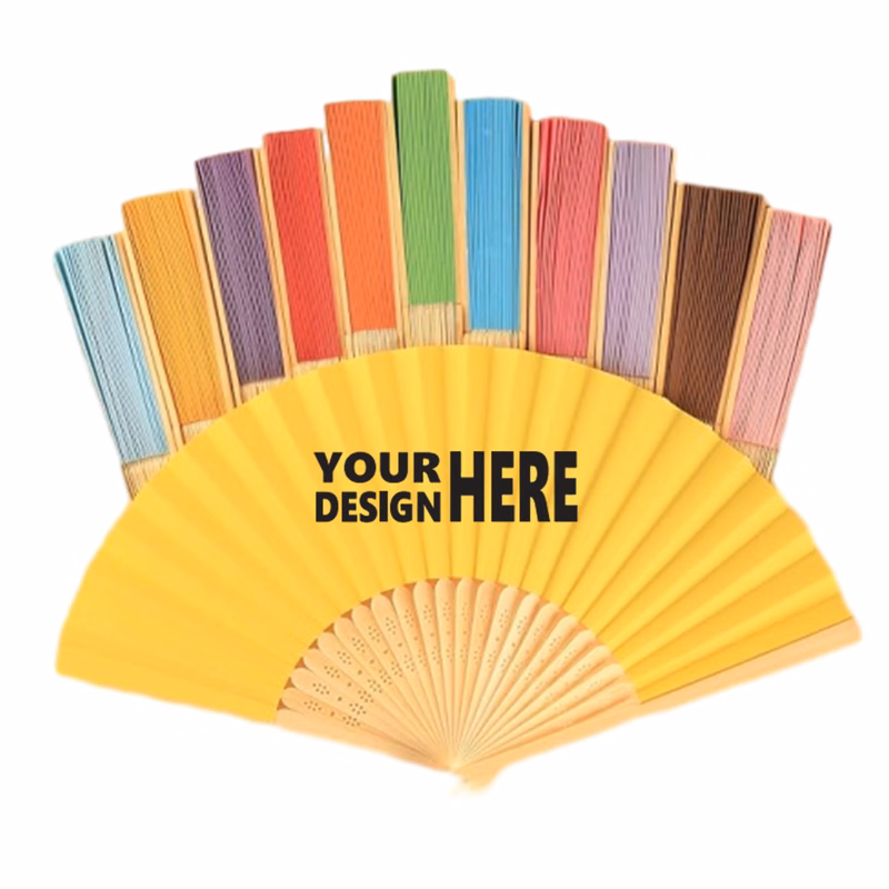 Customizable Multi-Color Portable Folding Fan