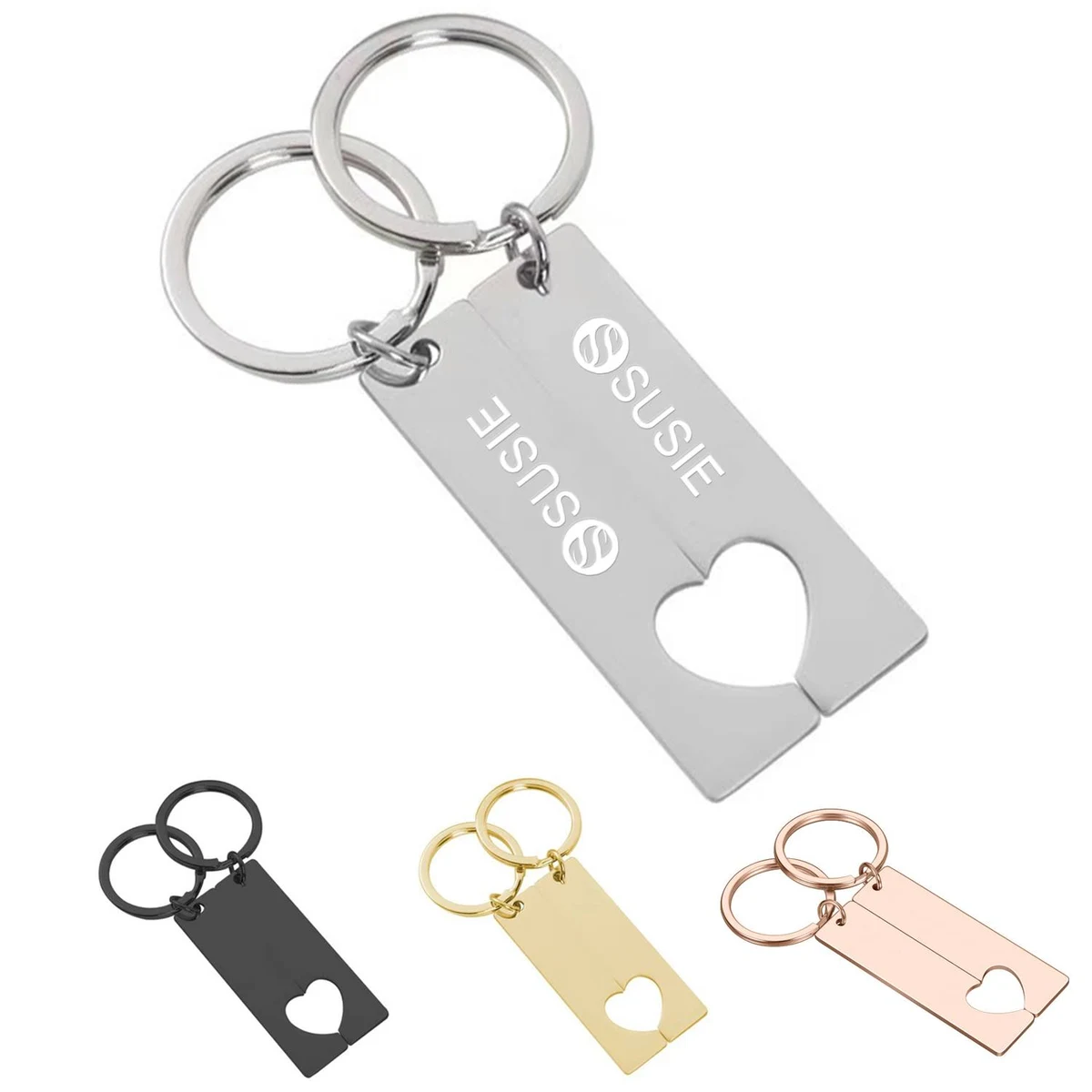 Couples Heart Keychain Set 1