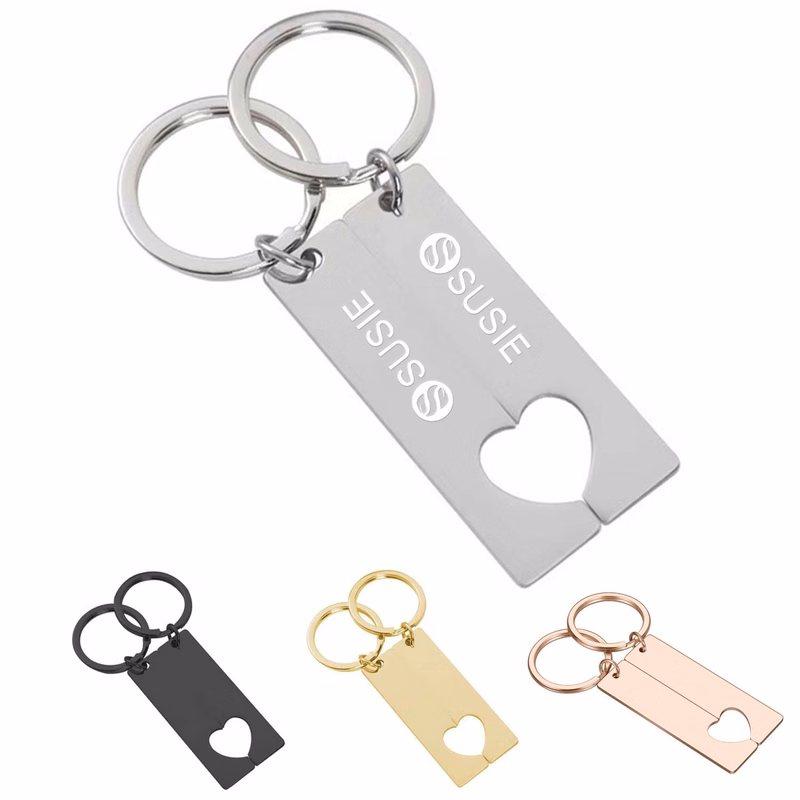 Couples Heart Keychain Set