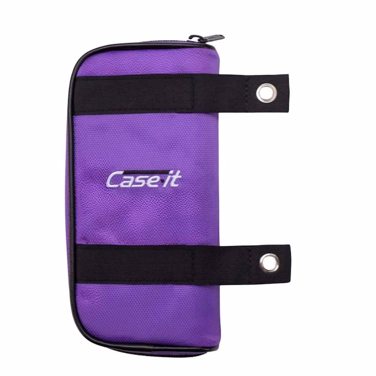 Case-It Pouch Zippered Pencil Case - Clear Purple