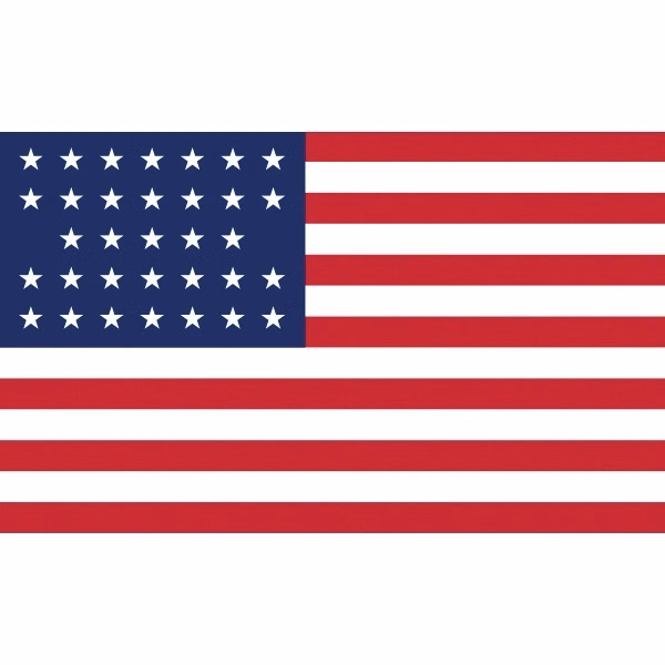 Historical US 33 Stars Flag