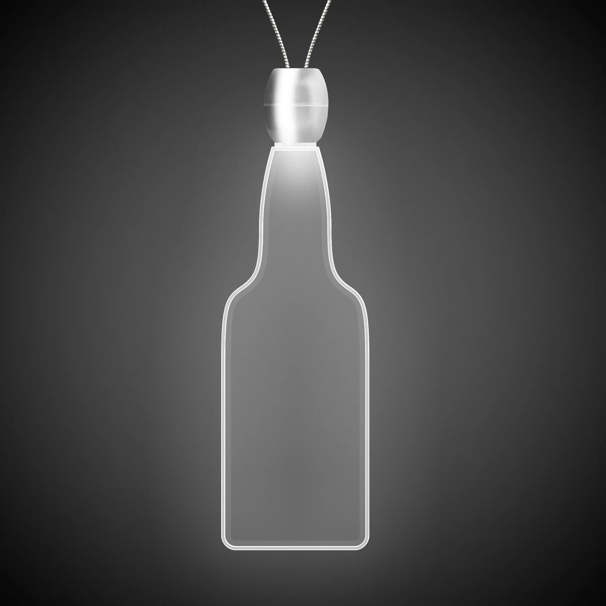 Bottle White Light-Up LED Acrylic Pendant Necklace 1