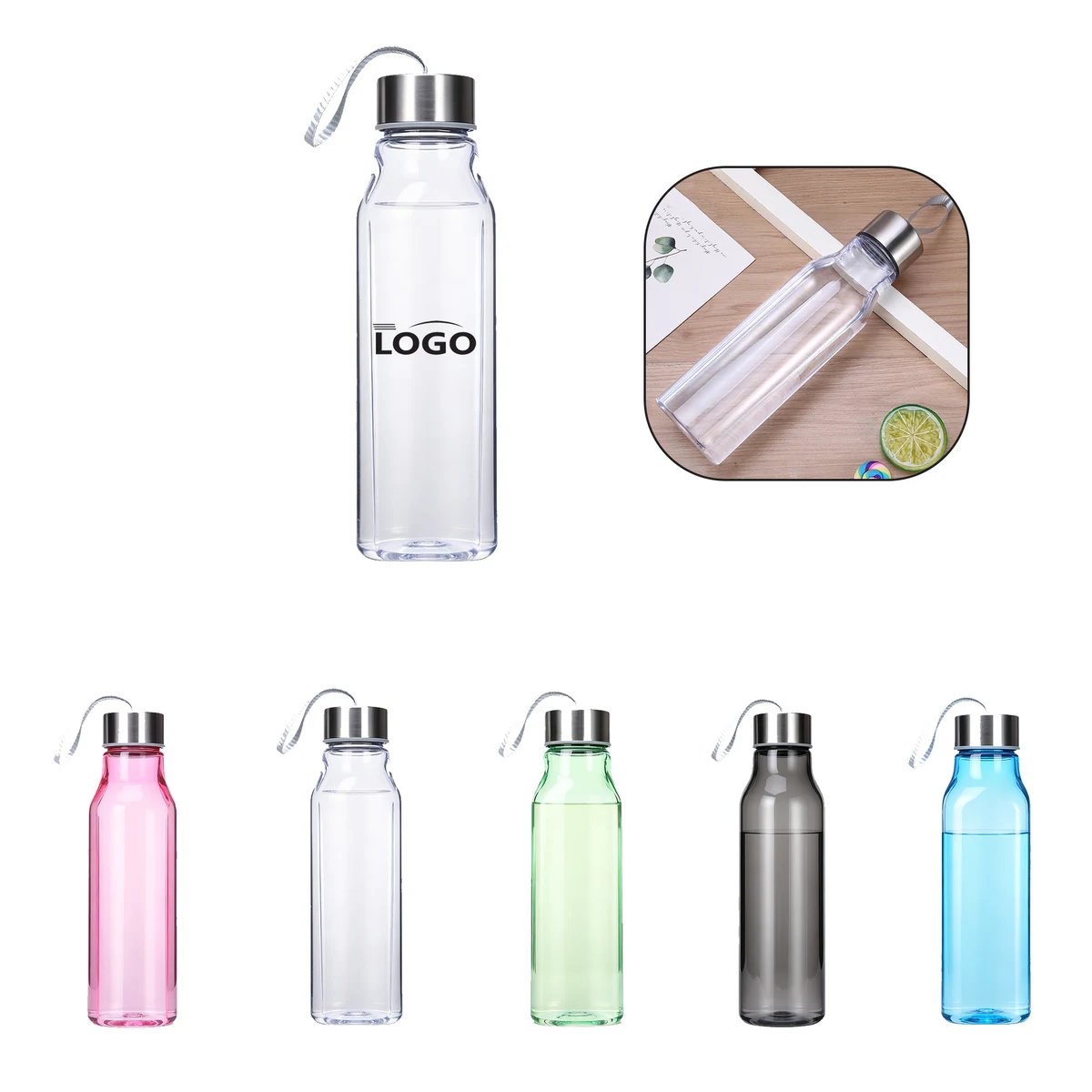 Portable AS Plastic Sports Water Bottle 600ml 1