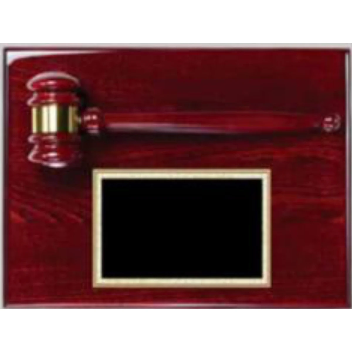 9" x 12" Rosewood Plaque with Gavel 1