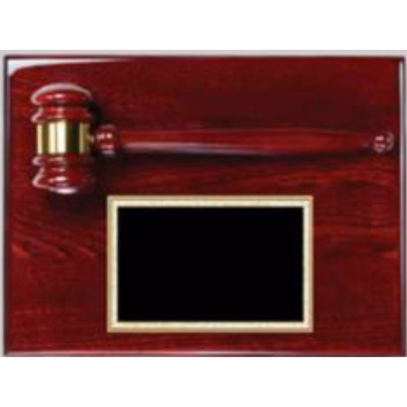 9" x 12" Rosewood Plaque with Gavel