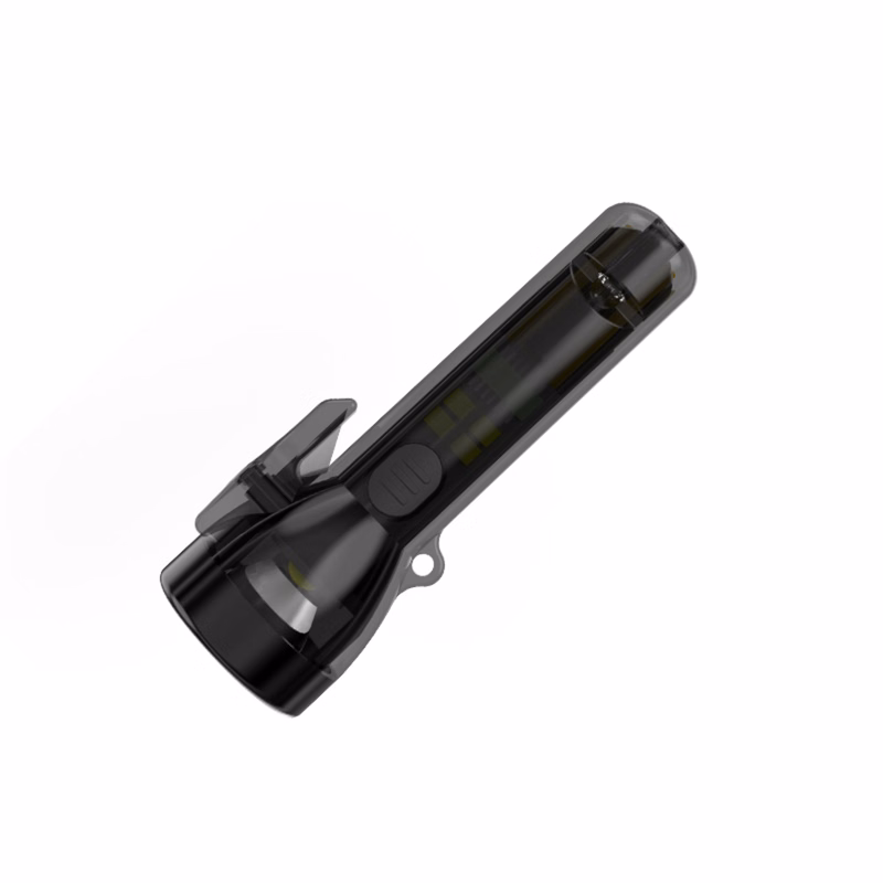 Mini LED Keychain with Warning Knife and Whistle