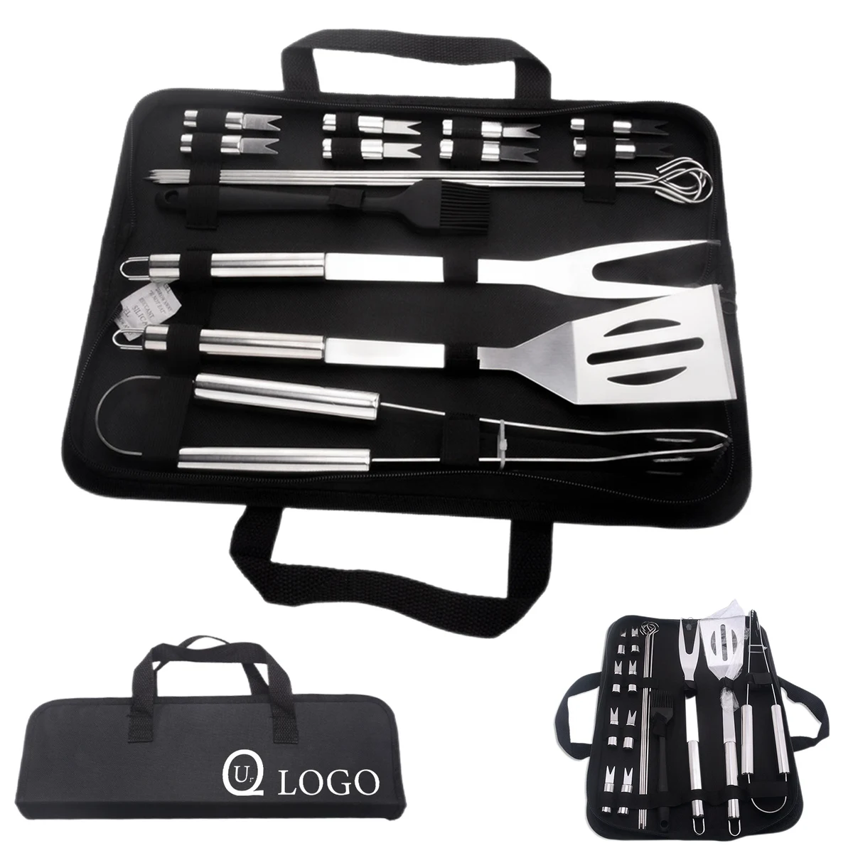16 Bbq Grill Tools Set W/Carrying Bag 1