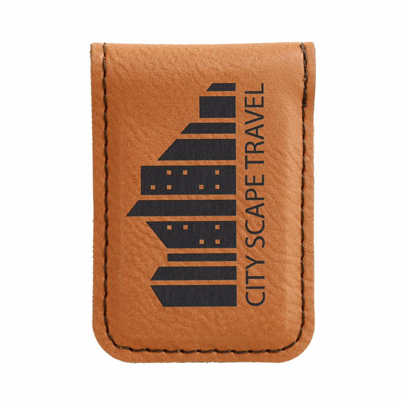 Rawhide Leatherette Money Clip