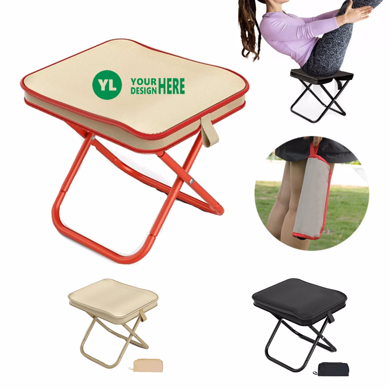 Full Color Portable Tote Bag Foldable Stool MOQ 50