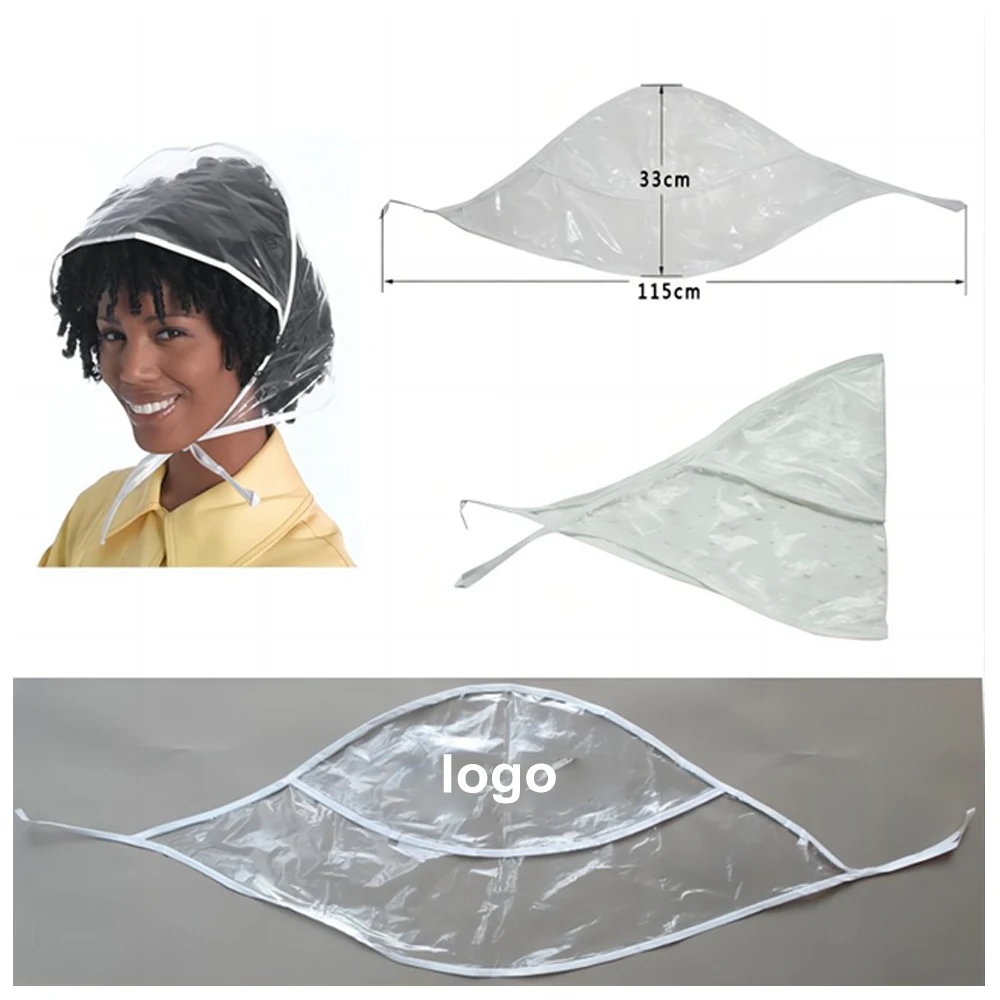 Reusable Waterproof Plastic Rain Hat Hair Cap 1