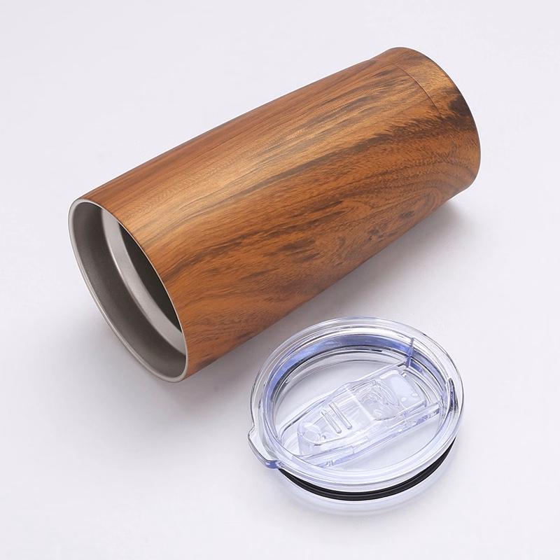 20oz Stainless Steel Wood Grain Tumbler w/ Lid