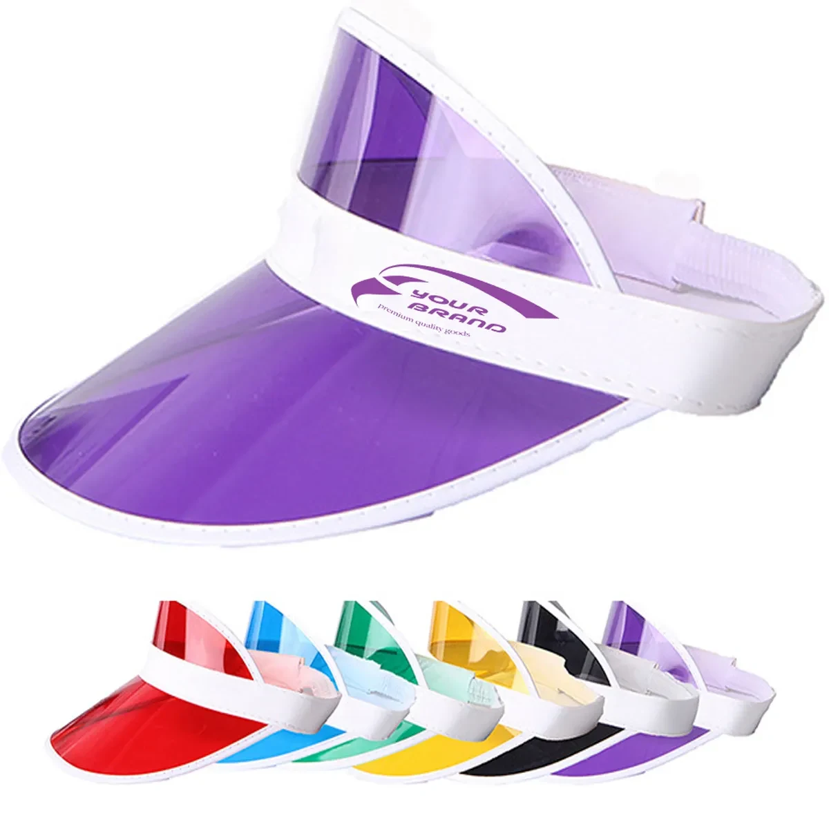 Casino Style Cap Visor Clear Sun Beach Hat 1